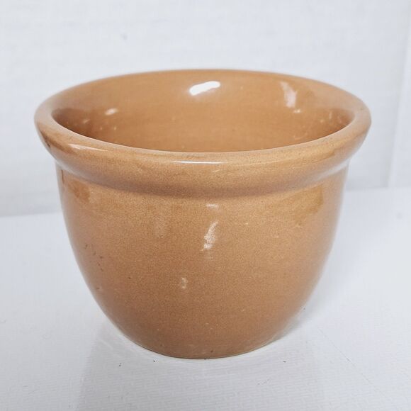 Vtg Weller Custard Cup Ramekin Light Brown Earthenware Retro Cup Small Planter - Picture 2 of 9